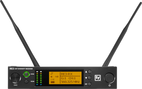 RE3-RX-5L RE3 HALF RACK SPACE DIVERSITY RECEIVER, SINGLE CHANNEL,  488-524MHZ